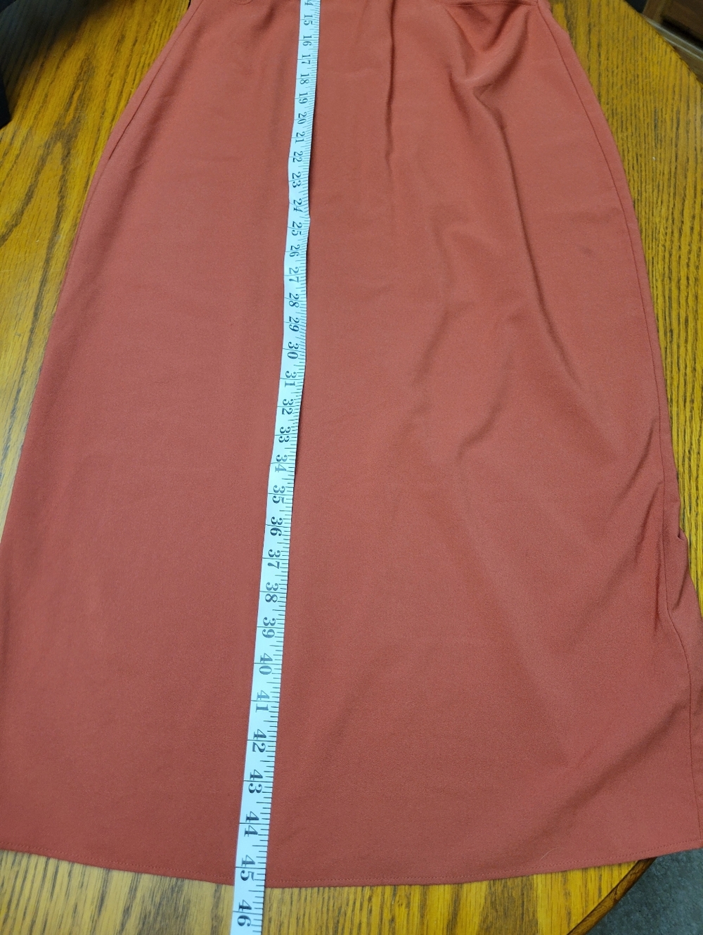 Abercrombie & Fitch Slim Cutout Midi Dress Terracotta Rust Orange Size Medium - Picture 10 of 10